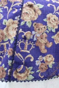 画像3: metamorphose / ゴブラン風くまちゃんダブルボタンケープ サイズ1 ネイビー H-26-04-04-1057-ME-TO-NS-ZH