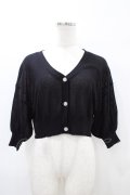 F&A / レーシーカット釦ドルマンニットカーディガン Free BLACK H-26-04-04-1058-LO-TO-NS-ZH