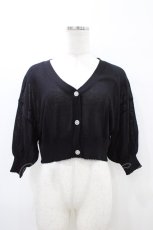 画像1: F&A / レーシーカット釦ドルマンニットカーディガン Free BLACK H-26-04-04-1058-LO-TO-NS-ZH (1)