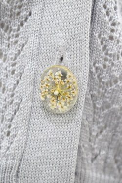 画像3: F&A / 押し花釦透かし編み5分袖カーディガン Free L/BLUE H-26-04-04-1059-LO-TO-NS-ZH