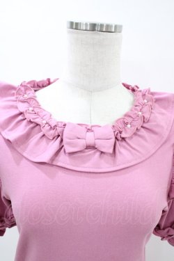 画像3: axes femme kawaii / フリルリボン半袖カットプル M ピンク H-26-04-04-1063-AX-TO-NS-ZH