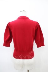 画像2: an another angelus / ANロゴ刺繍ニットポロ Free RED H-26-04-04-1064-CA-TO-NS-ZH (2)