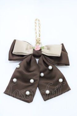 画像1: m petit by misako / NINA’sコラボバッグチャーム  ブラウン H-26-04-04-1007-LO-ZA-NS-ZH