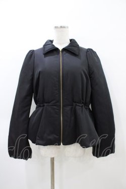 画像1: an another angelus / ファー衿付きペプラムブルゾン Free BLACK H-26-04-04-1066-CA-JA-NS-ZH