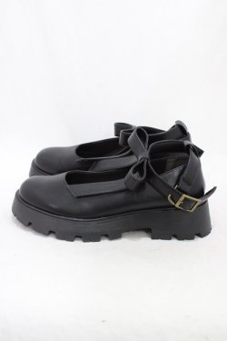 画像2: Fi.n.t / ビッグリボン厚底パンプス L/24.5cm~25cm BLACK H-26-04-04-1001-CA-SH-NS-ZH