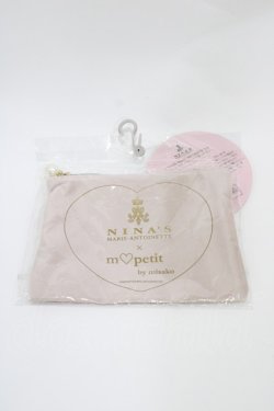 画像1: m petit by misako / AM*コウチャツキベロアポーチ（紅茶無し）  ピンク H-26-04-04-1010-LO-ZA-NS-ZH