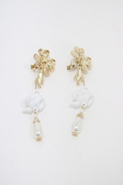 画像1: Eri Aino's collaboration / マノンローズ ティーポットイヤリング  ゴールド H-26-04-04-1011-PU-AC-NS-ZH