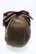 画像2: axes femme kawaii / タッセル付リボンヘッドドレス  ボルドー H-26-04-04-1016-AX-AC-NS-ZH (2)