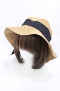 F&A / リボン付きハット  BEIGE H-26-04-04-1018-LO-AC-NS-ZH