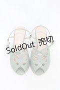 an another angelus / レースカットワークサンダル L/24.5cm~25.cm GREEN H-26-04-04-1002-CA-SH-NS-ZH
