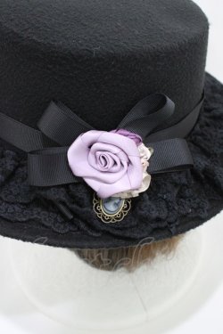 画像3: axes femme / 巻きバラカメオカンカン帽  ブラック H-26-04-04-1019-AX-AC-NS-ZH