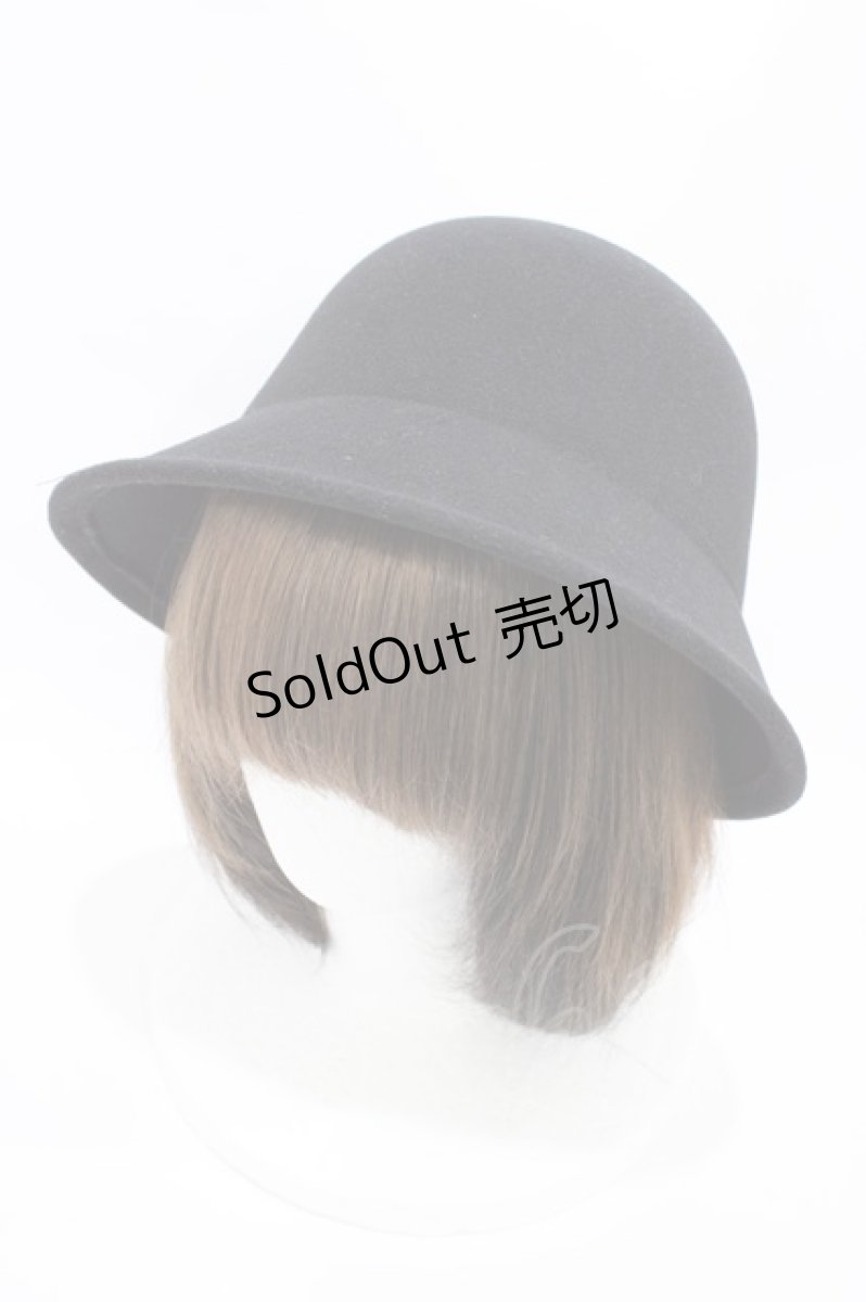 画像1: m petit by misako / AM*NIリボンメトロハット  ブラック H-26-04-04-1020-LO-AC-NS-ZH (1)