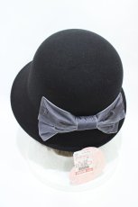 画像2: m petit by misako / AM*NIリボンメトロハット  ブラック H-26-04-04-1020-LO-AC-NS-ZH (2)