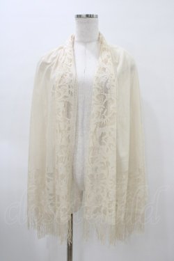 画像1: axes femme / フレームオーナメントストール  アイボリー H-26-04-04-1024-AX-ZA-NS-ZH