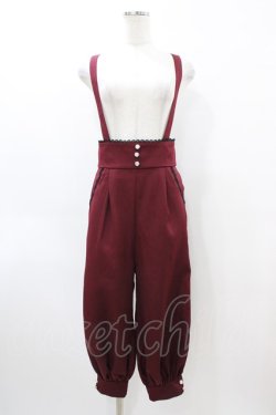 画像1: CHIP CLIP / Wonder Tea Party/サスペンダー付きパンツ M ボルドー H-26-04-04-1029-PU-PA-NS-ZH