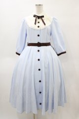 Innocent World / 大人アリスフレアーワンピース M アリスサックス×生成/Alice Sax×Beige H-26-04-04-1032-IW-OP-NS-ZH