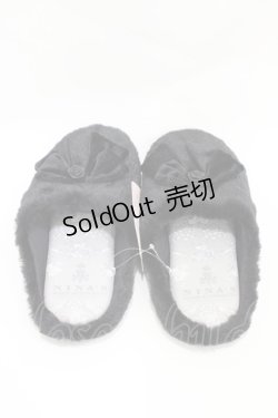 画像1: m petit by misako / AMRSバラリボン 23cm~25cm ブラック H-26-04-04-1003-LO-ZA-NS-ZH