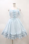 Angelic Pretty / プリンセスジュエリージャンパースカート（別珍） Free サックス H-26-04-04-1035-AP-OP-NS-ZH