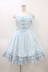 Angelic Pretty / プリンセスジュエリージャンパースカート（別珍） Free サックス H-26-04-04-1035-AP-OP-NS-ZH