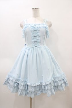 画像1: Angelic Pretty / プリンセスジュエリージャンパースカート（別珍） Free サックス H-26-04-04-1035-AP-OP-NS-ZH
