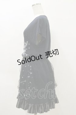 画像3: HANGRY&ANGRY / プリントワンピース  黒 H-26-04-04-069-HN-OP-AK-ZH