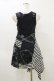 画像2: HANGRY&ANGRY / プリント切替アシメワンピース  黒×白 H-26-04-04-070-HN-OP-AK-ZH (2)