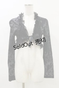 画像1: FRILL / プリントフリルボレロ  黒 H-26-04-04-009-HN-TO-AK-ZH