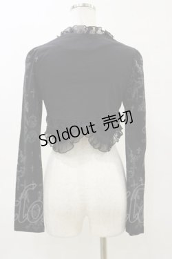 画像2: FRILL / プリントフリルボレロ  黒 H-26-04-04-009-HN-TO-AK-ZH