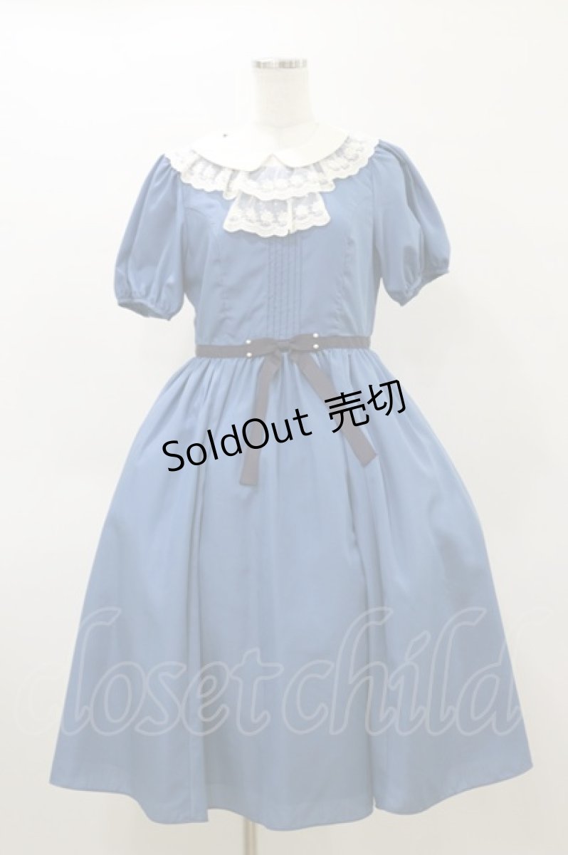 画像1: Melody BasKet / チュールレースジャボワンピース M ブルー H-26-04-04-074-LO-OP-KB-ZH (1)