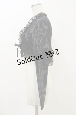 画像3: FRILL / プリントフリルボレロ  黒 H-26-04-04-009-HN-TO-AK-ZH