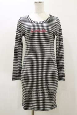 画像1: lilLilly / LOLITAギンガムワンピース  ブラック H-26-04-04-079-LO-OP-KB-ZH