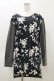 画像1: MINT NeKO / 花柄プリントワンピース  黒×グレー H-26-04-04-080-HN-OP-AK-ZH (1)