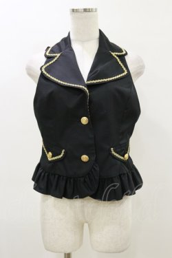 画像1: MA / ネコミミ騎士団プランス・ジレ弐  ブラック×ゴールド H-26-04-04-011-PU-TO-AK-ZH