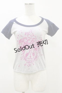 画像1: HANGRY&ANGRY / プリント半袖カットソー  グレー H-26-04-04-014-HN-TO-AK-ZH