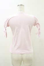 画像2: MILK / リボンスリーブカットソー  ピンク H-26-04-04-016-ML-TO-KB-ZH (2)