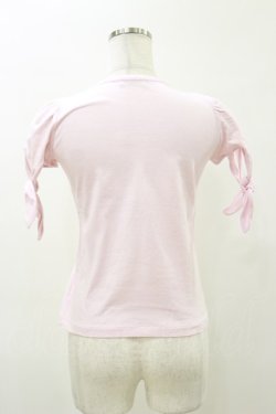 画像2: MILK / リボンスリーブカットソー  ピンク H-26-04-04-016-ML-TO-KB-ZH