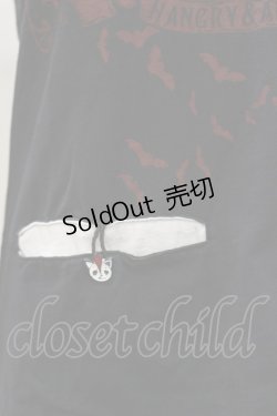 画像3: HANGRY&ANGRY / プリントレイヤード風カットソー  黒×赤 H-26-04-04-026-HN-TO-AK-ZH