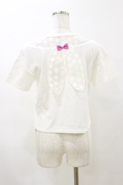 画像2: Shirley Temple / ロゴプリント半袖カットソー S オフ H-26-04-04-027-ET-TO-KB-ZH