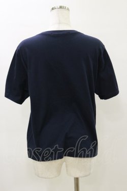 画像2: Jane Marple Dans Le Salon / 刺繍コットンTシャツ  ネイビー H-26-04-04-028-JM-TO-KB-ZH