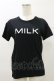 画像1: MILK / MILKロゴTee  ブラック×ホワイト H-26-04-04-030-ML-TO-KB-ZH (1)