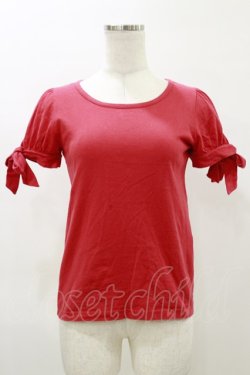 画像1: Emily Temple cute / リボンパフカットソー  アカ H-26-04-04-031-ET-TO-KB-ZH