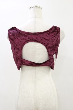 画像2: alice auaa / ベロアショートトップス 3(約9号) ボルドー H-26-04-05-004-AA-TO-KB-ZH