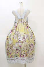画像2: Jane Marple Dans Le Salon / La fete foraine apron dress M サックス H-26-04-05-037-JM-OP-KB-ZH (2)