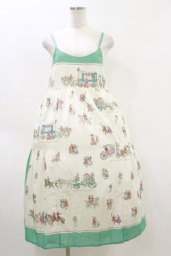 画像1: Jane Marple / Anniversary paradeストラップドレス  ジェイド H-26-04-05-039-JM-OP-KB-ZH