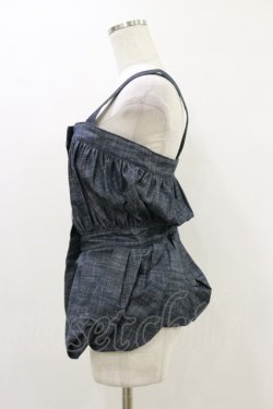 画像3: alice auaa / ギャザー変形ビスチェ 3(約9号) インディゴ H-26-04-05-005-AA-TO-KB-ZH