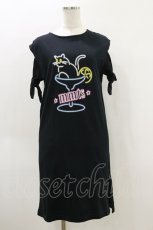 画像1: mmts / ネオンワンピース  ブラック H-26-04-05-046-PU-OP-KB-ZH (1)