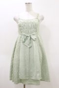 Emily Temple cute / ポンポンジャガードノースリーブワンピース  ミントグリーン H-26-04-05-048-ET-OP-KB-ZH