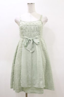 画像1: Emily Temple cute / ポンポンジャガードノースリーブワンピース  ミントグリーン H-26-04-05-048-ET-OP-KB-ZH