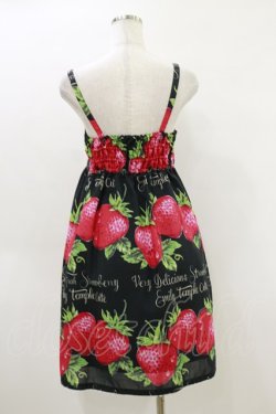 画像2: Emily Temple cute / フレッシュストロベリーリボンキャミワンピース  ブラック H-26-04-05-049-ET-OP-KB-ZH
