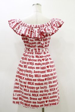 画像2: MILK / Messageサンドレス  ホワイト×レッド H-26-04-05-051-ML-OP-KB-ZH